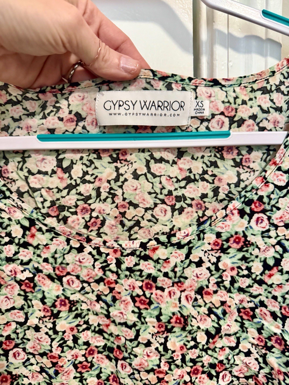 Gypsy Warrior – Long, Bell Sleeved Crop Top – Size XS