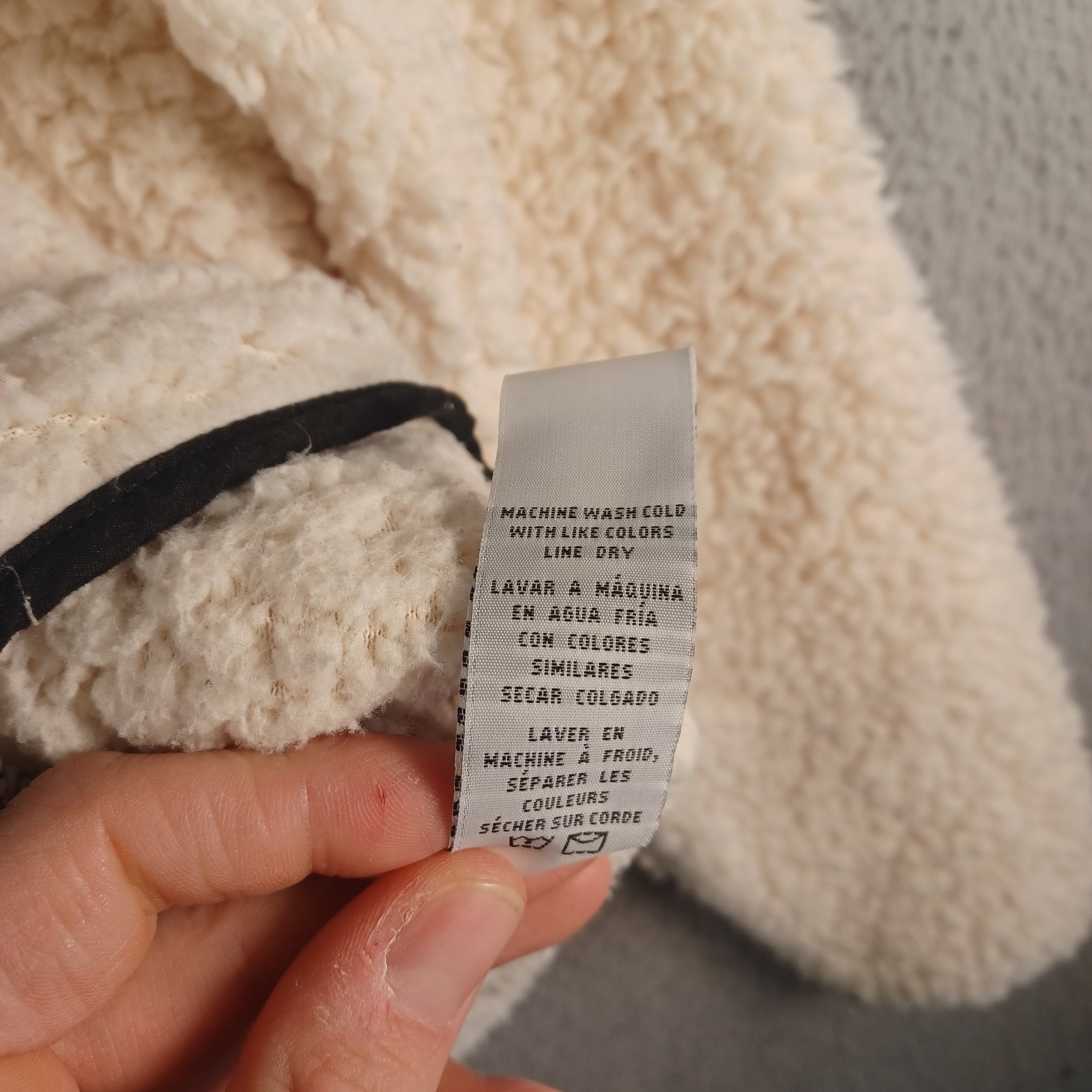 Thread & Supply Womens Milk White Sherpa Zip Jacket Size Small Mock Neck Warm