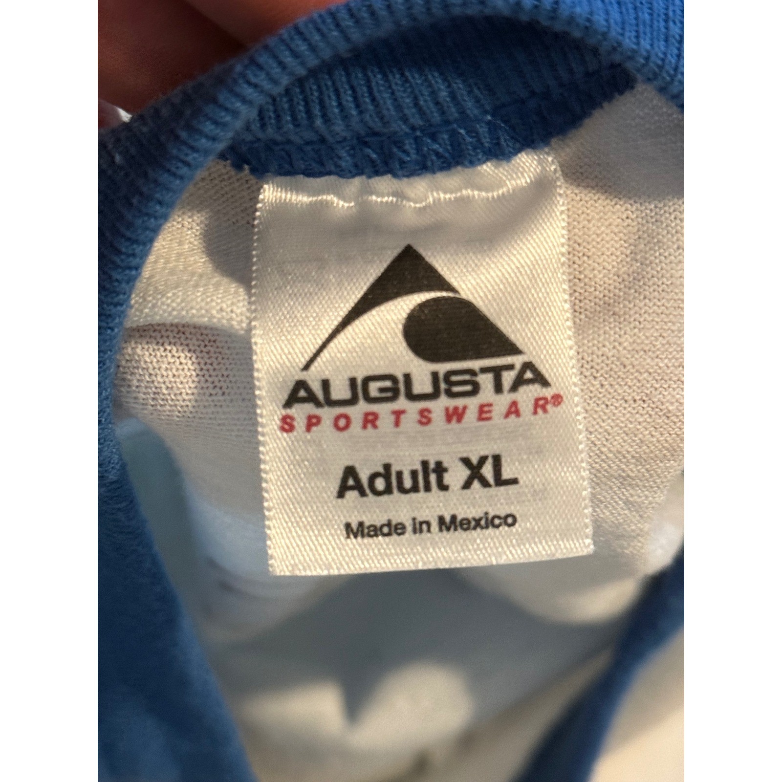 The Fixx Reach the Beach Tour 83 Baseball Tee Blue White Y2K Augusta XL