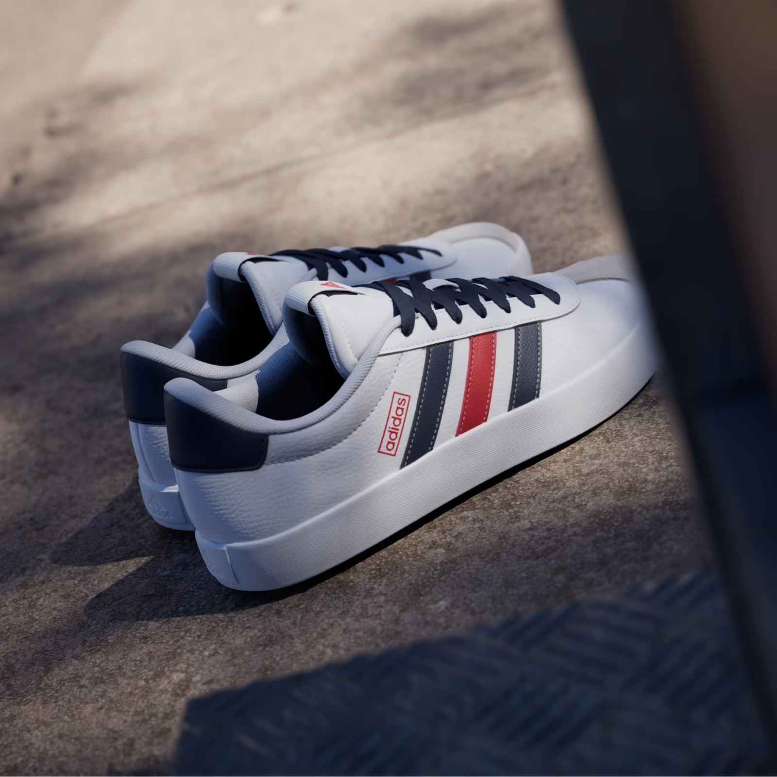 Adidas Men’s VL Court 3.0 ‘White Navy Scarlet’ Shoes IF4465