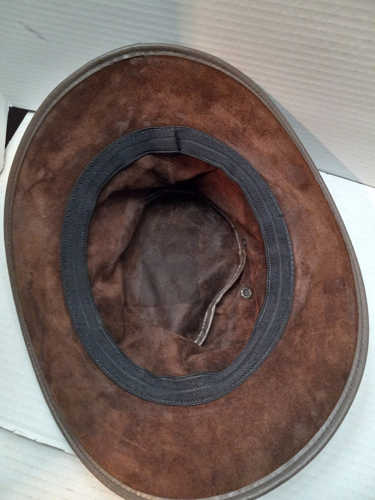 Barmah Aussie Sundowner Kangaroo Leather Waterproof Brown 12 1/2 in x 12 In Hat