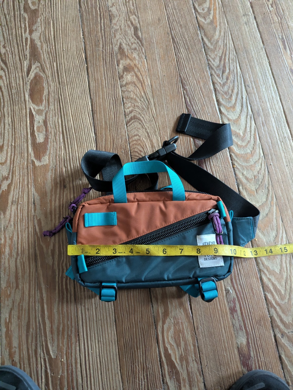 Topo Designs Mini Quick Pack Botanic Green Clay 1.7L Shoulder Sling Waist Fanny