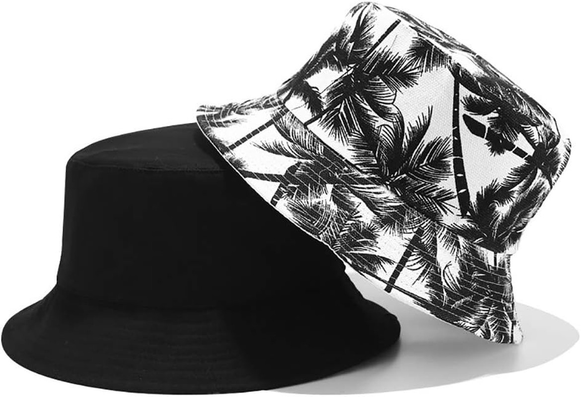 Unisex Bucket Hat Beach Sun Hat Aesthetic Fishing Hat for Men Women Teens, Rever
