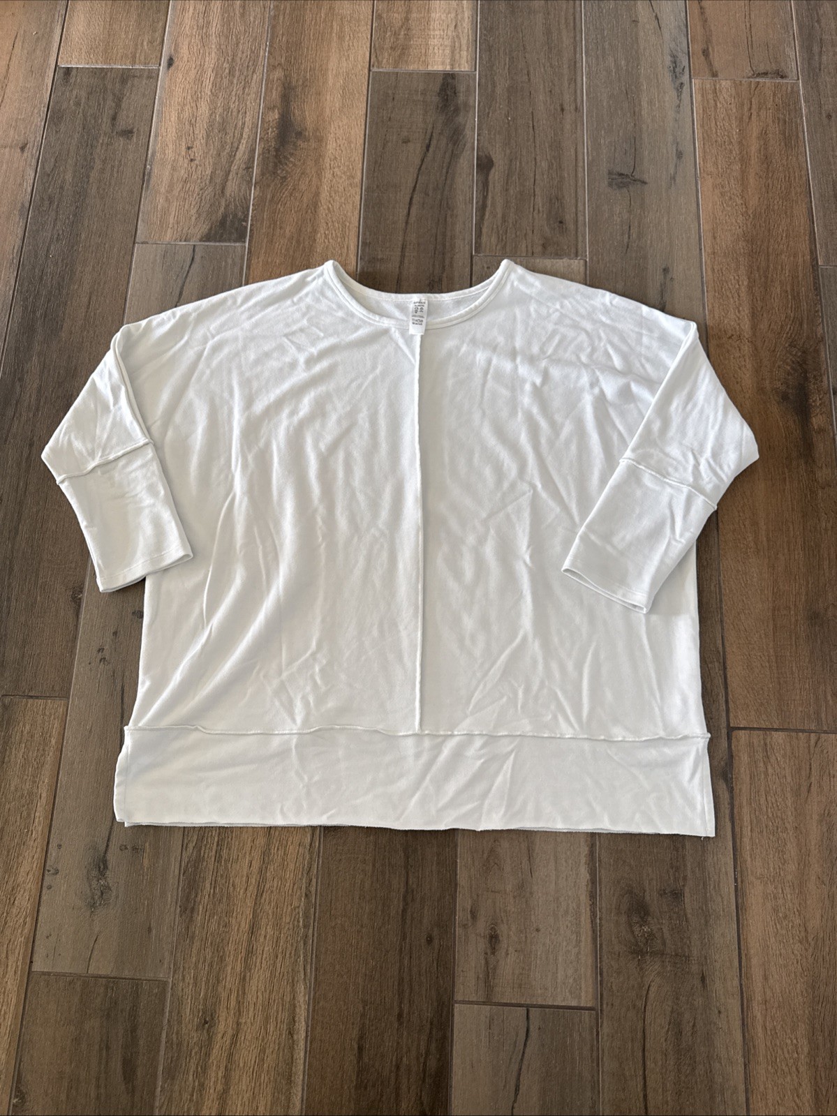 SPANX Perfect Length Top 3/4 Dolman Sleeve Sweatshirt 50171R White Size XL