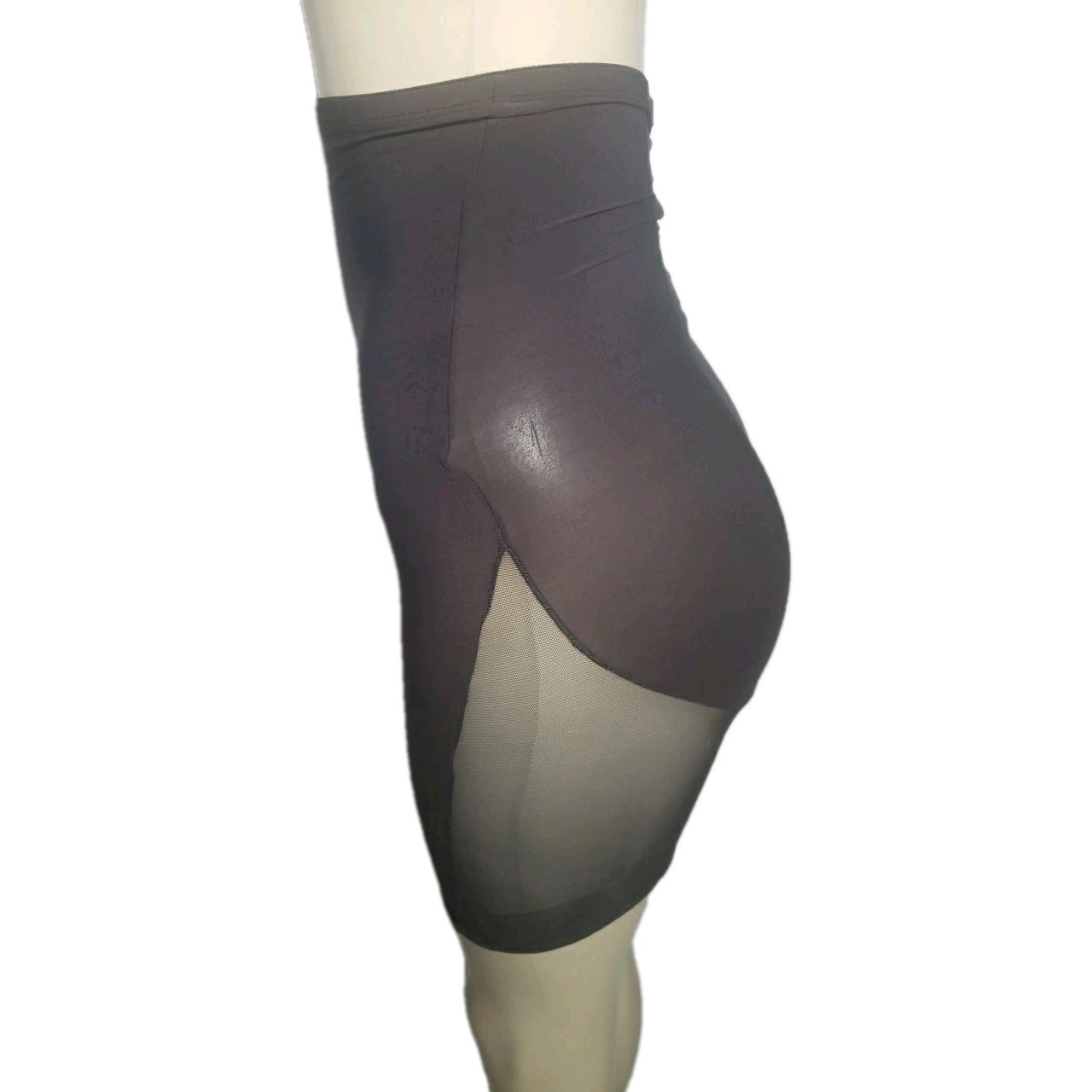 SlimShaper by Miracle Brands Womens Sheer Booty Lift Shortie Black Size Small