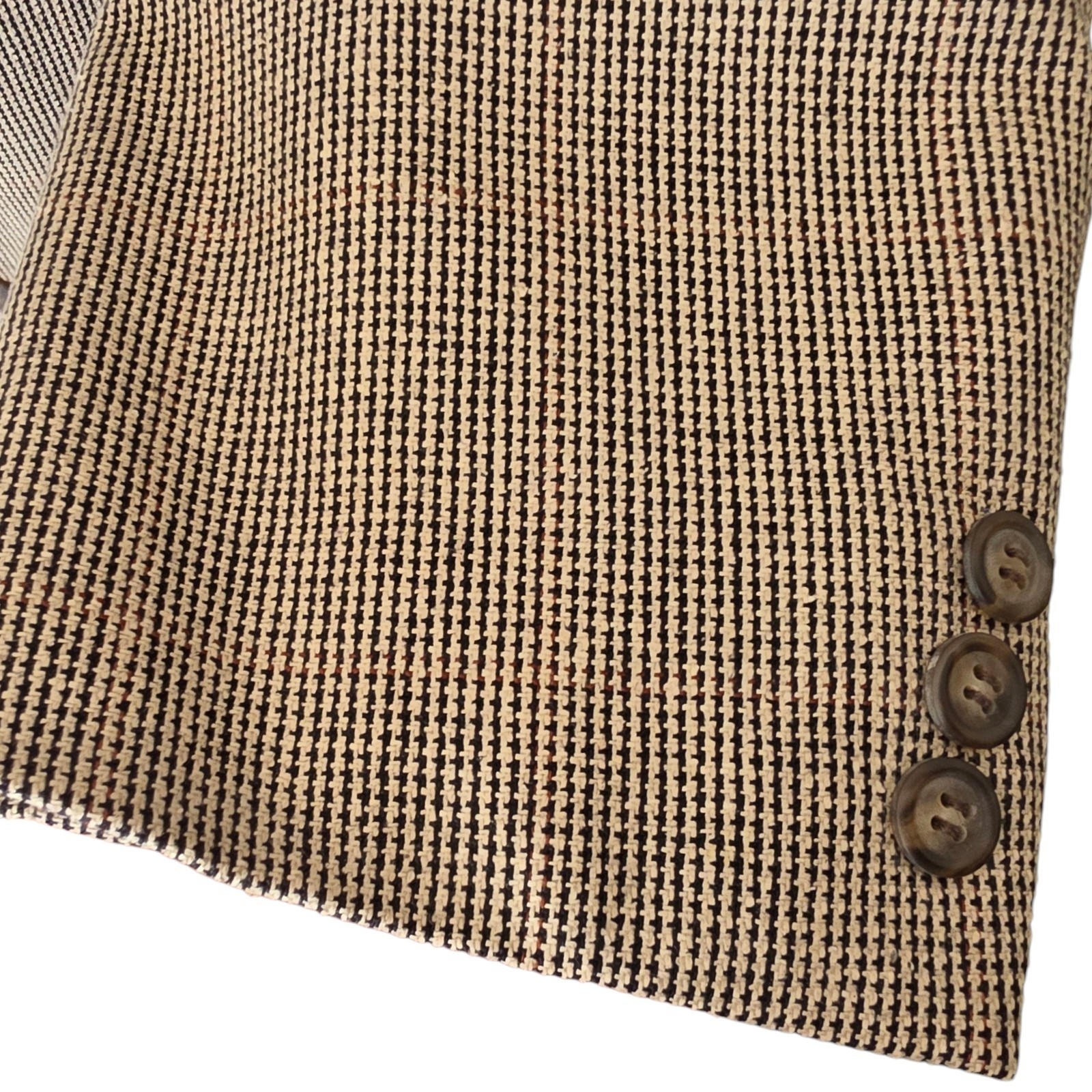 Vintage Burberry Blazer 44L Woven Nailhead Soft Tweed