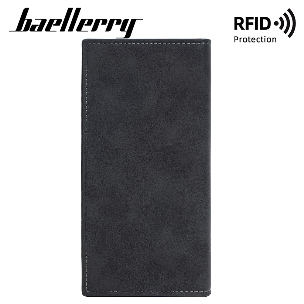 Men’s Leather Long Wallet Bifold ID Card Holder Purse Checkbook Clutch Billfold