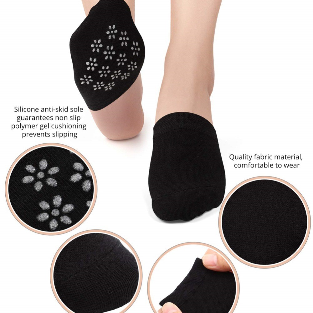 8× Toe Topper Socks for Mules No Show Half Toe Covers Non Slip Liner Socks USA