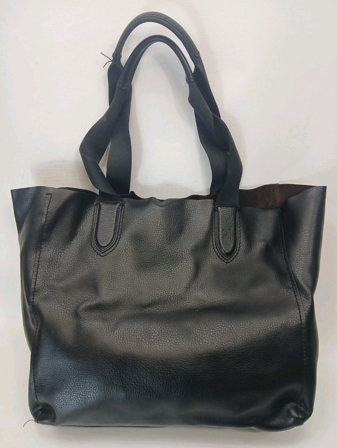 Coach Derby Saddle Black Pebbled Soft Leather Tote Shoulder Bag Snap F59818