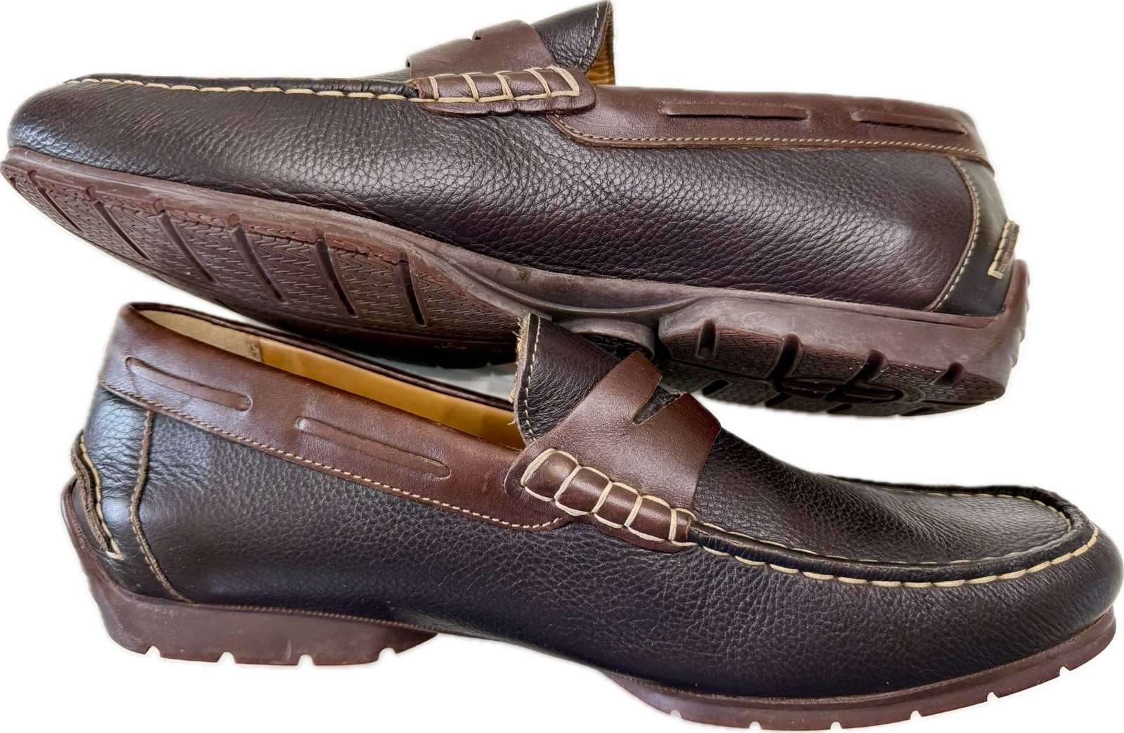 Mephisto Cap Vert Men’s Size 11.5 Brown Penny Loafer Slip On Cool Air Shoes