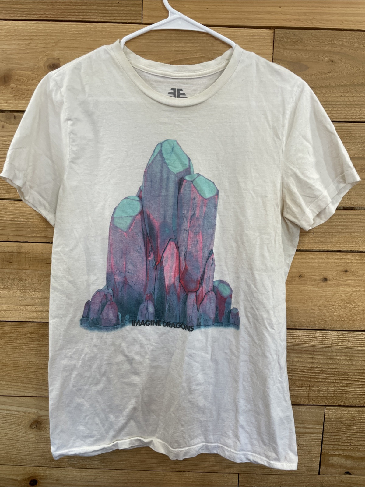 Imagine Dragons T-Shirt Mens Small White Thunder Album White Band 2017