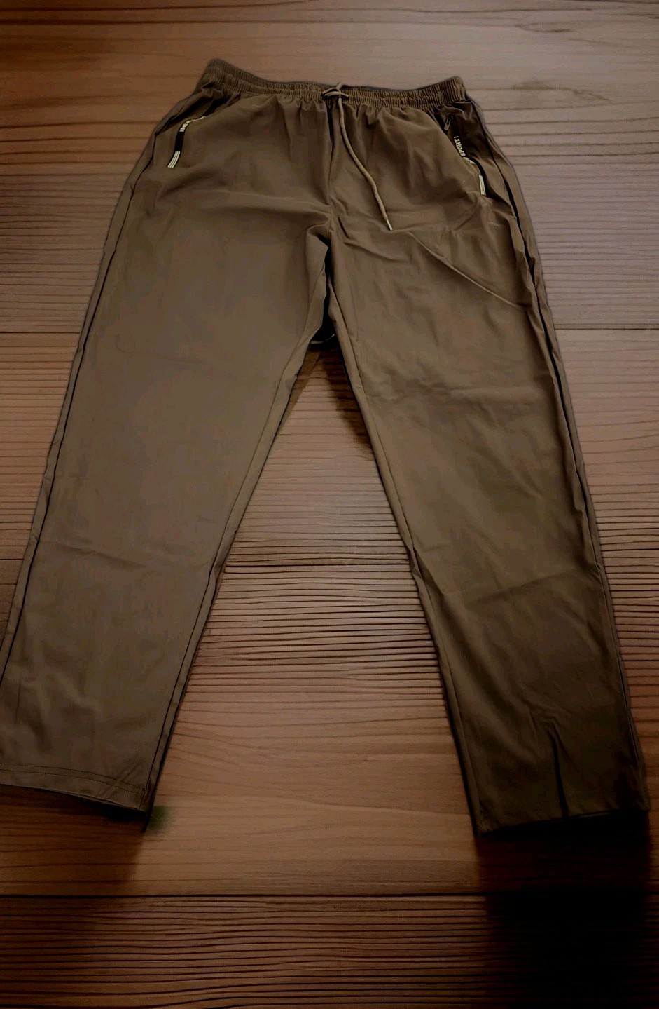 New Sport Stretch Active Unisex GRAY,Jogger Pants, With 2 zipper Pockets