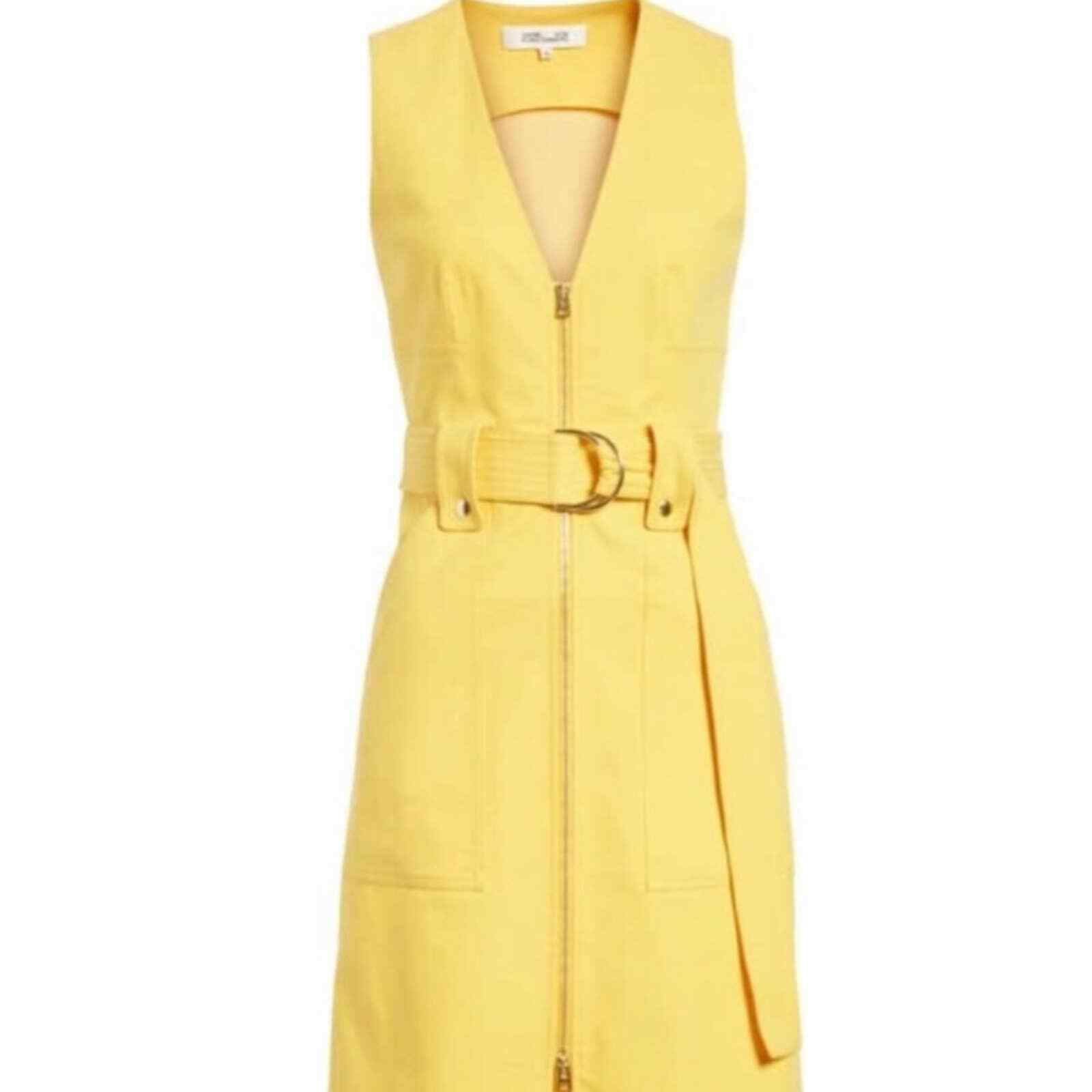 Diane Von Furstenburg Zip Front A-Line Dress