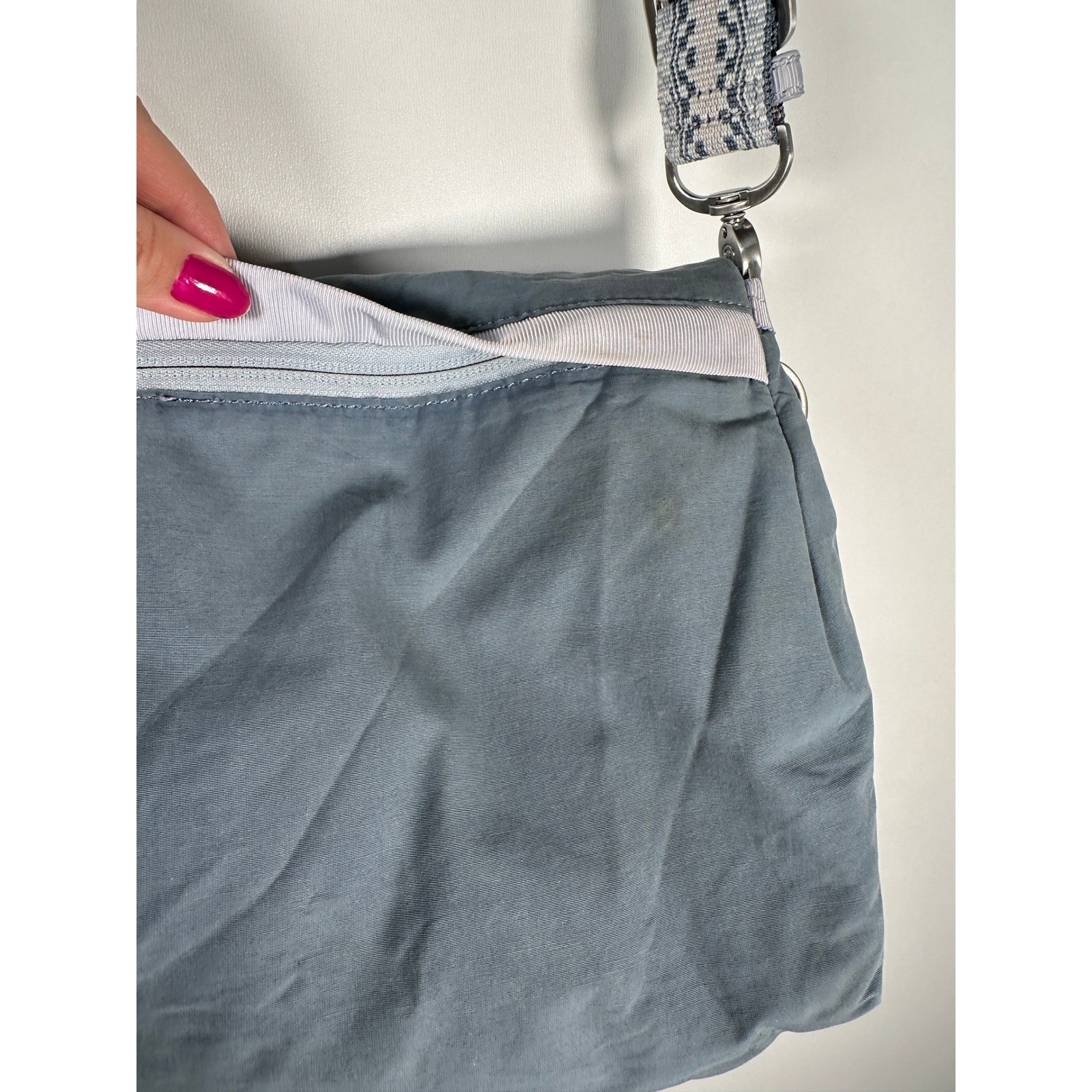 Lululemon Go Your Om Way Crossbody Blue Gray Travel Water Resistant Festival Bag