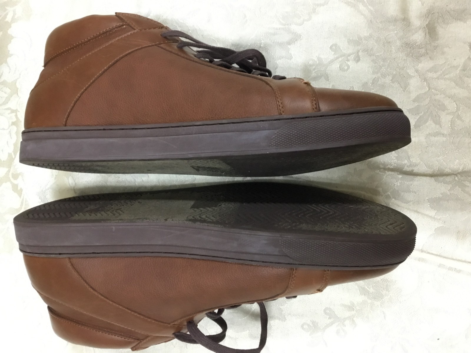 brown mid-top shoe 12 casuel work school lace oxford chukka boot sneaker comfort