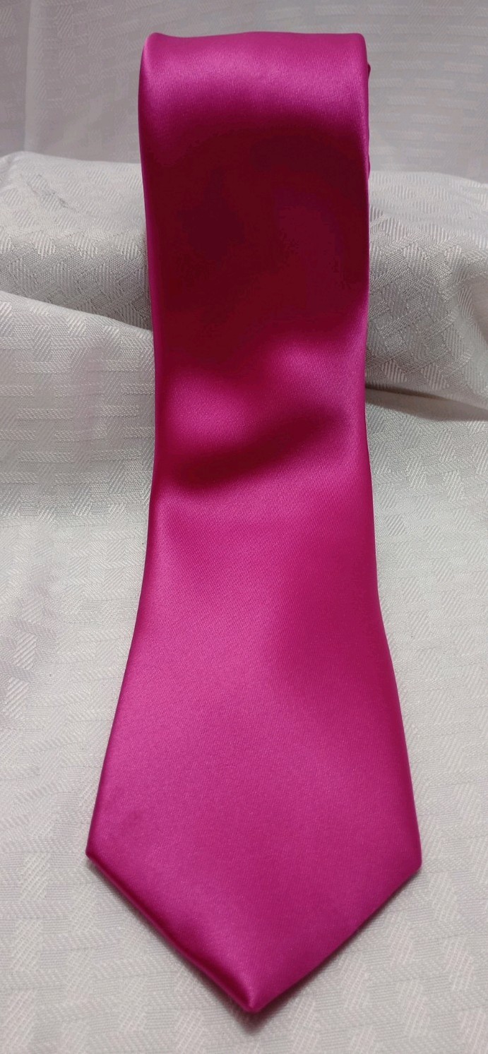 Geoffrey Beene Men’s Polyester Tie Hot Pink, Solid, 58×3.25 Inches