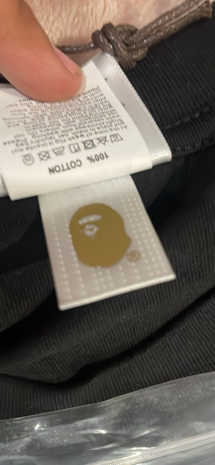 A Bathing Ape BAPE Men’s Black Ape Head Logo Graphic Tee Crew Neck Sz M