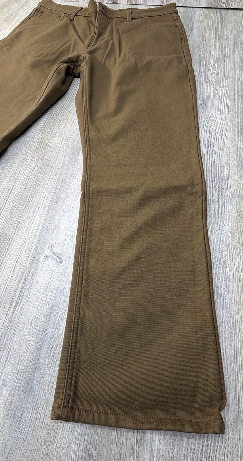 Weatherproof Vintage Sz 38×30 Fleece Lined Stretch Canvas Pant Regular Fit Brown