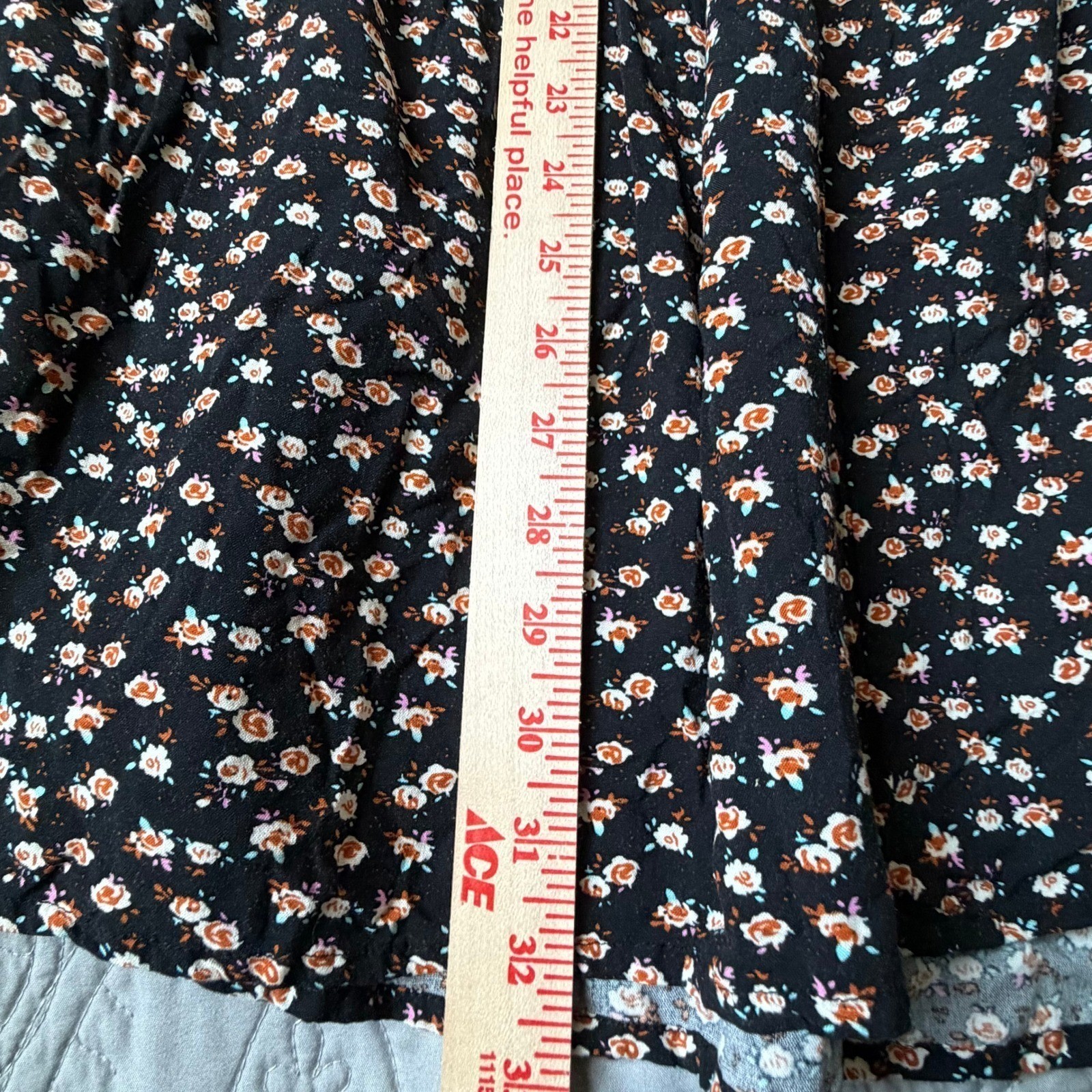 Cottagecore Prairie Ditsy Floral Size Small Collared Tiered Modest Midi Dress