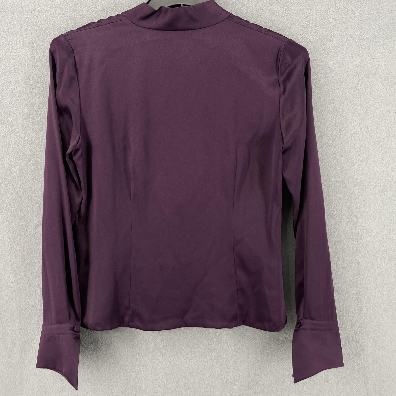 Lafayette 148 Blouse Womens 4 Purple Silk Ruffle Royal Whimsigoth Fairy Office