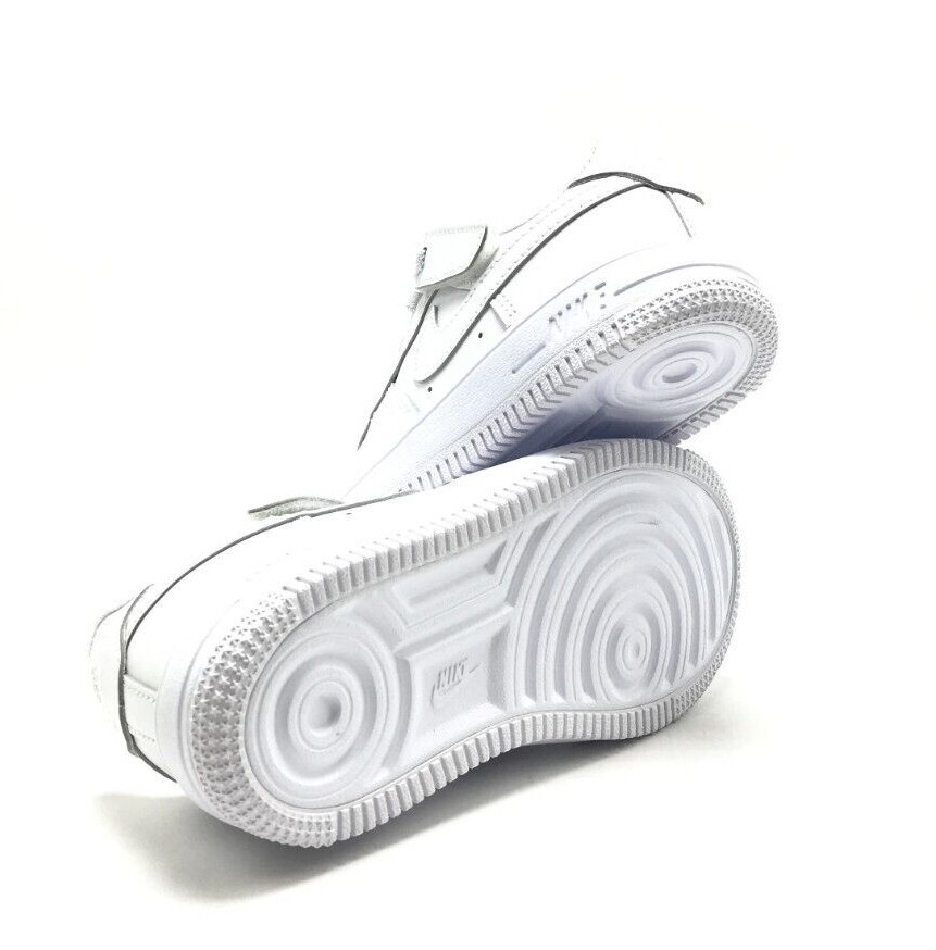 *NEW* Pre-School Kids Nike Air Force 1 Low Easy-on (PS) White/White (FN0237 111)