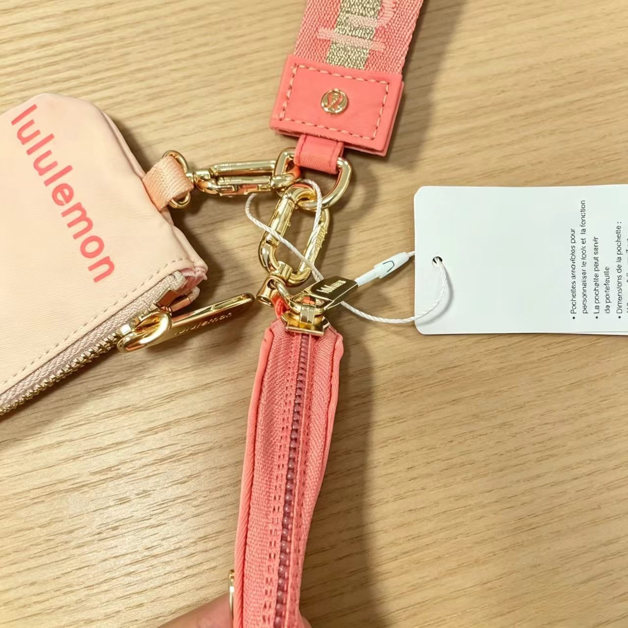 Lululemon Dual Pouch Wristlet Keychain Wallet Black, NWT