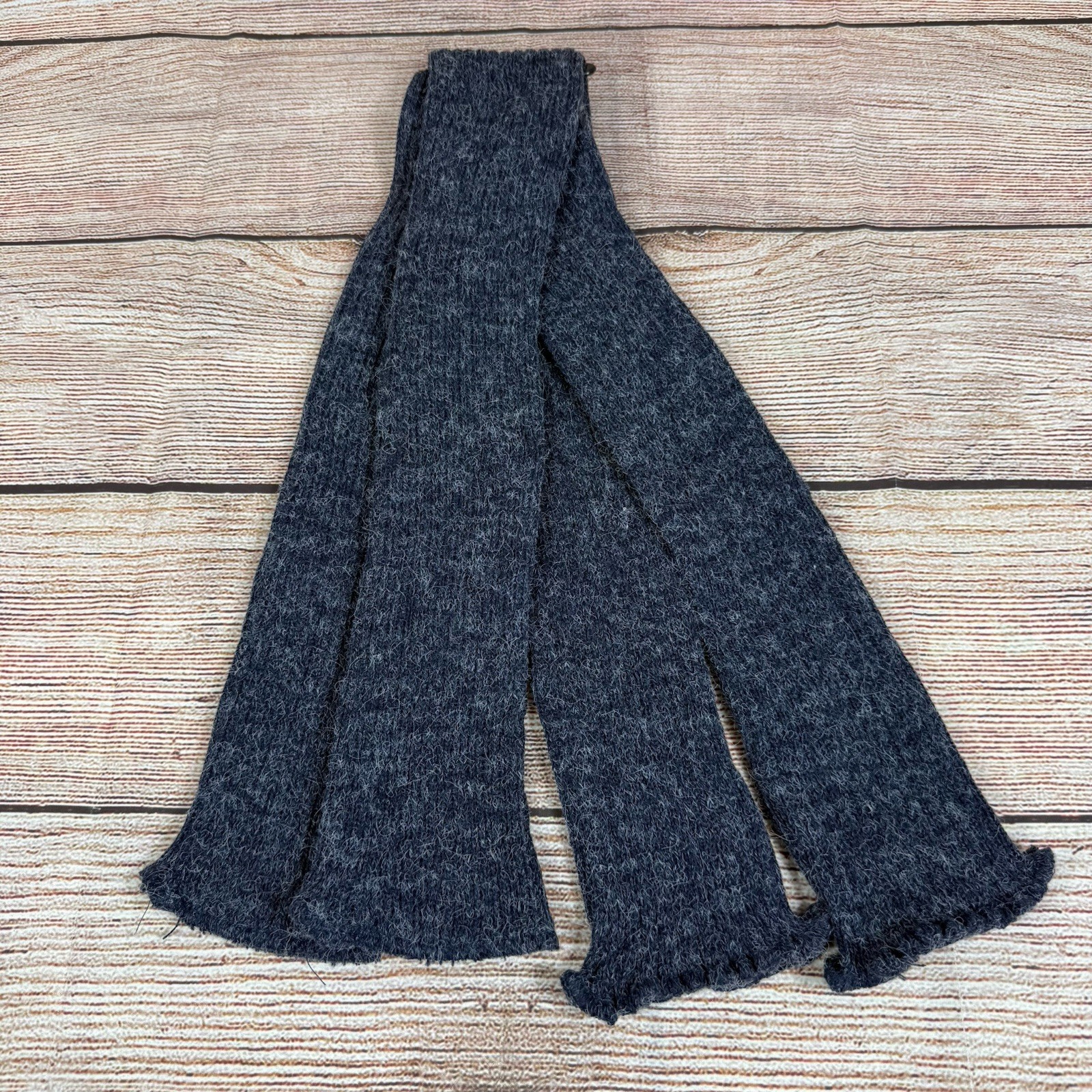 NWT Foot Traffic Super Long Leg Warmers 39″ Length Blue Gray Ribbed