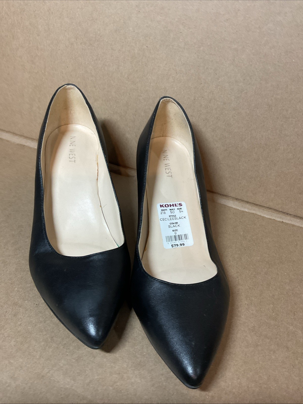 NINE WEST Nwike Pumps Block Heel, Size 9 M Medium New Cecilee Office Comfort