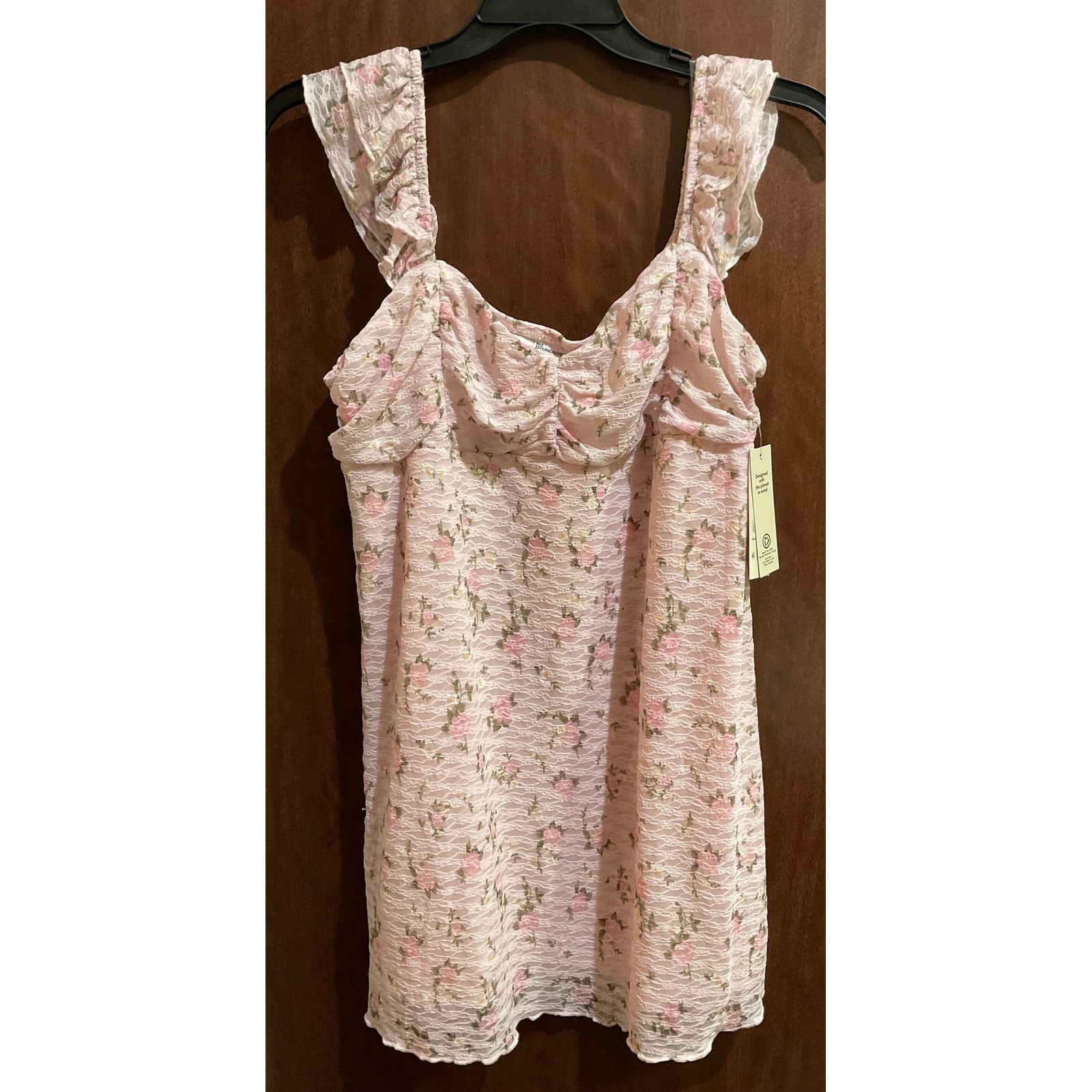 No Boundaries Double Ruffle Ruched Mini Dress, Women’s size XXL H-049