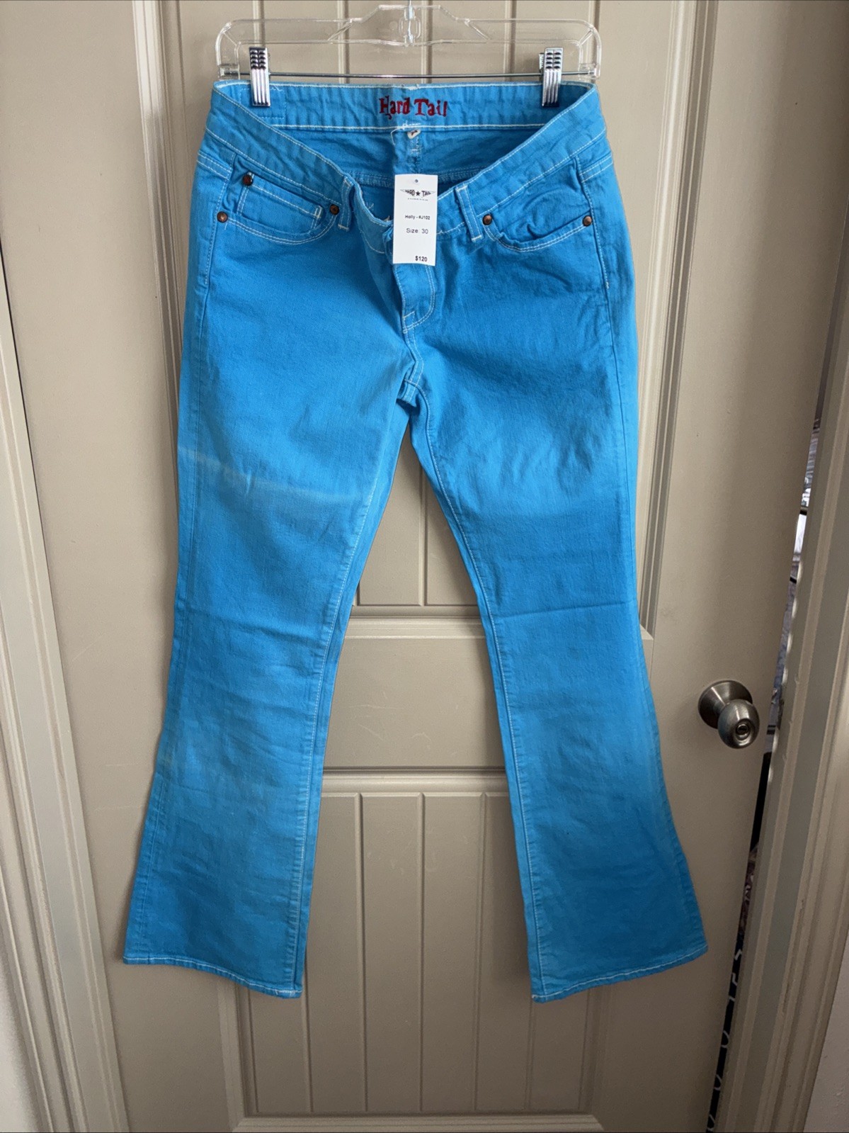 Hard Tail Size 30 Blue Low Rise Flare Jeans