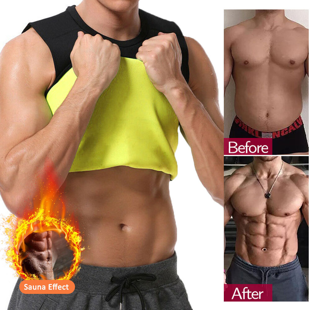 Men’s Body Shaper Vest For Slimming Tummy Waist lose Weight Compression Shirt US