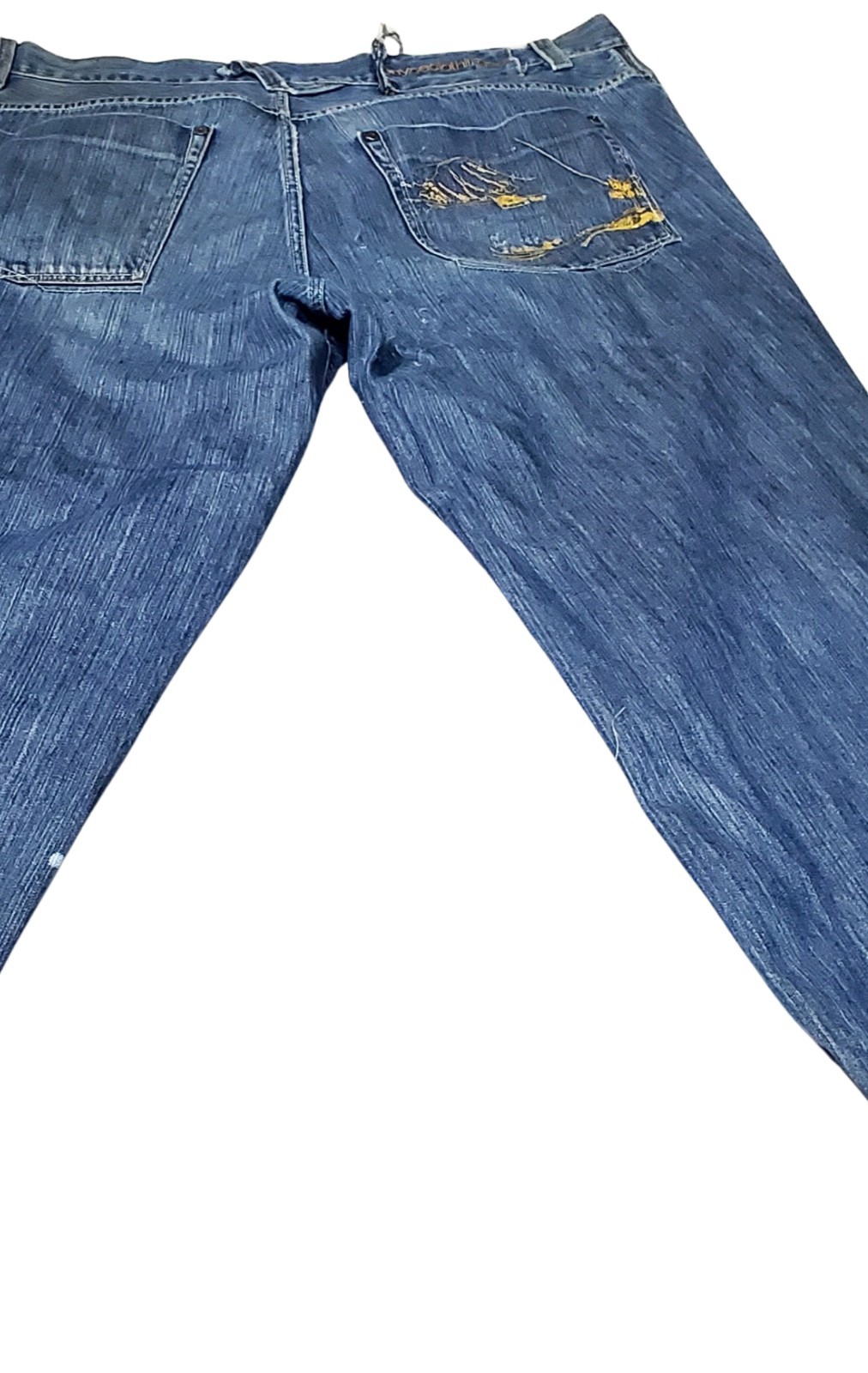 VTG 90s Baggie Jeans Men’s 40 – Distressed Hip Hop Grunge Streetwear Denim Y2K
