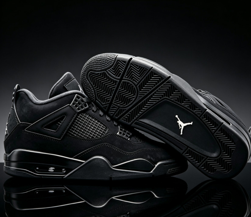 Jordan 4 ”Black Cat” Retro Basketball Shoes Men’s US Size Mid Top