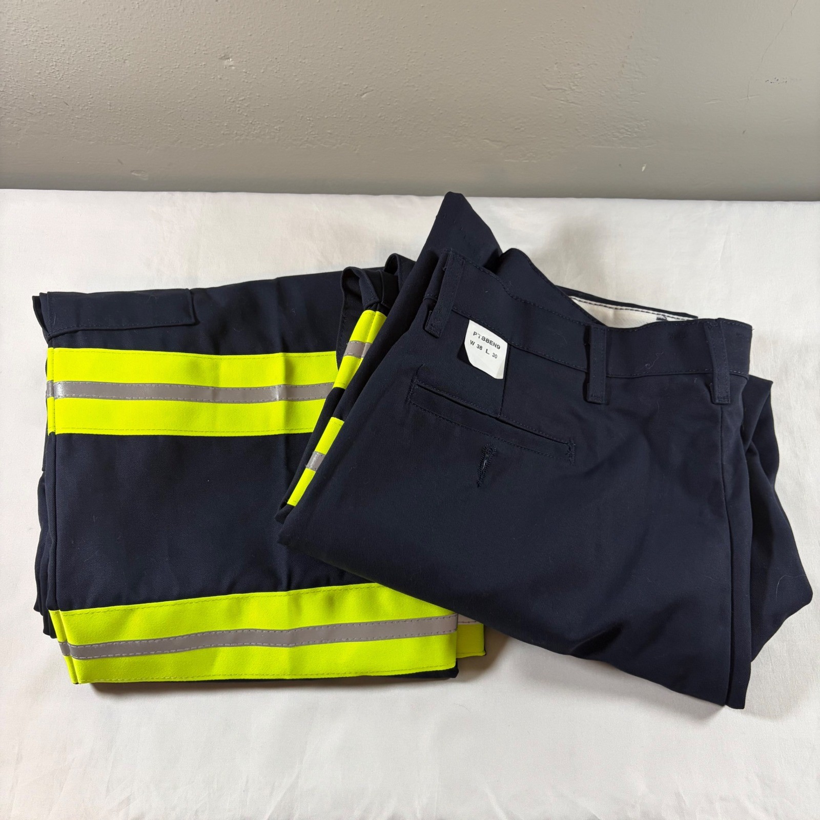 Red Kap Mens Navy Blue Reflective High Visibility Cargo Work Pants PT88EN9 38×30