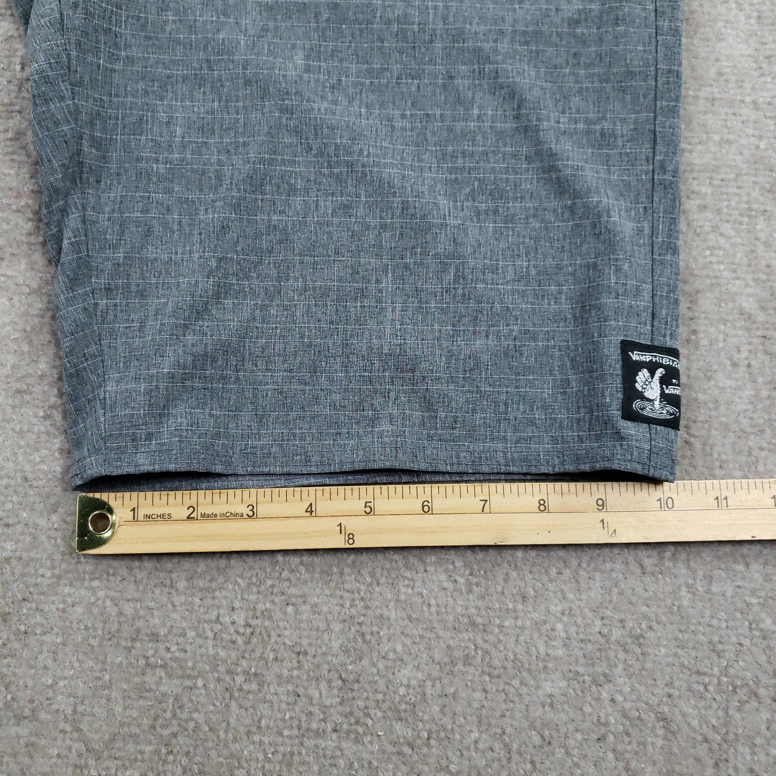 Vanphibian By Vans Short Mens 32 Gray Quick Dry Stretch Pockets Back Pocket Swim