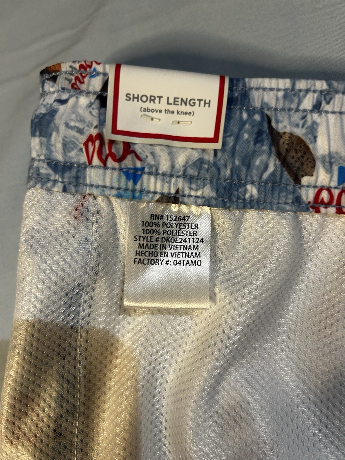 Coors Light Men’s Swim Shorts Trunks 2XB Big & Tall Blue Beer Bottle No lining