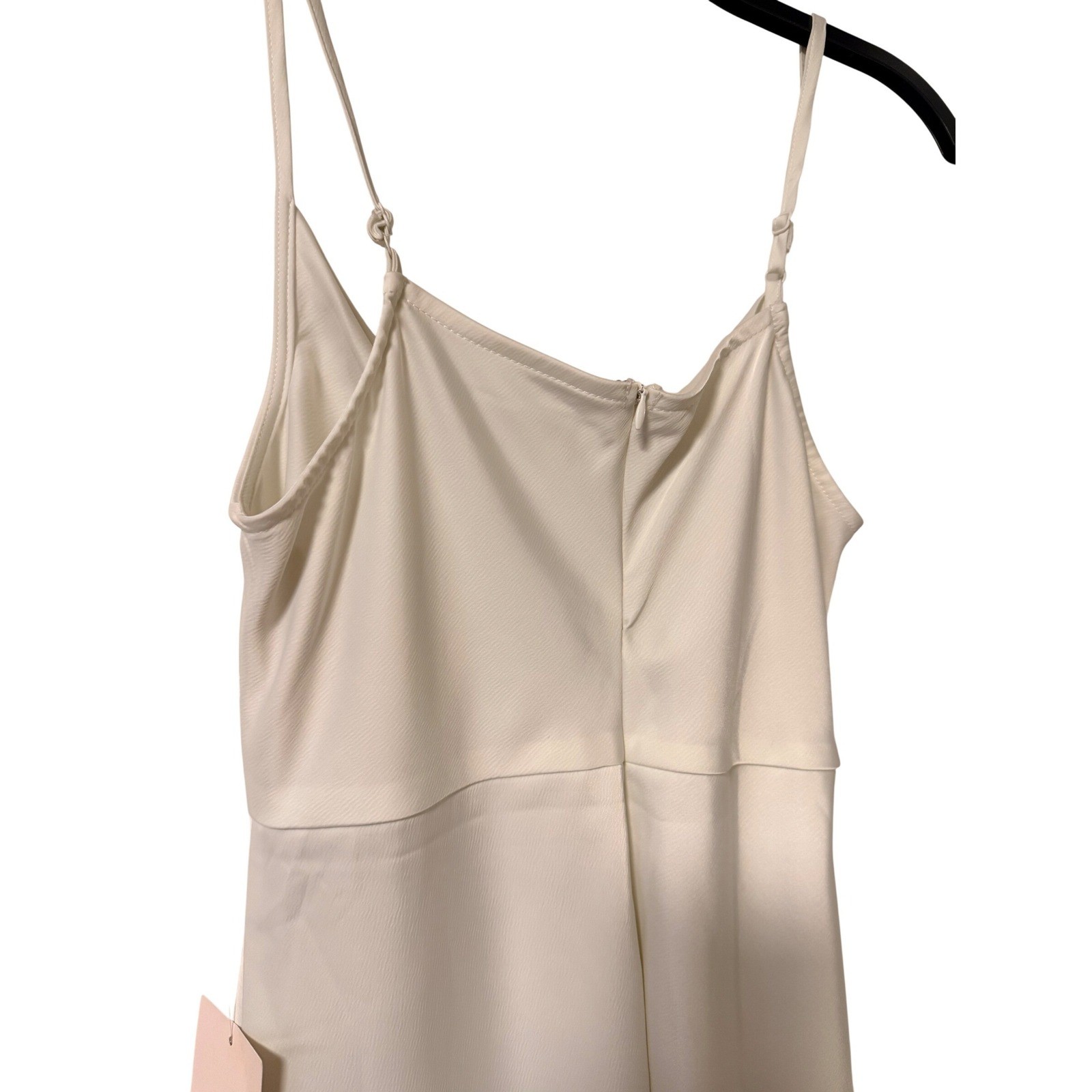 NWT BHLDN Cali Satin Cowl Neck Midi Slip Dress Ivory Size 4