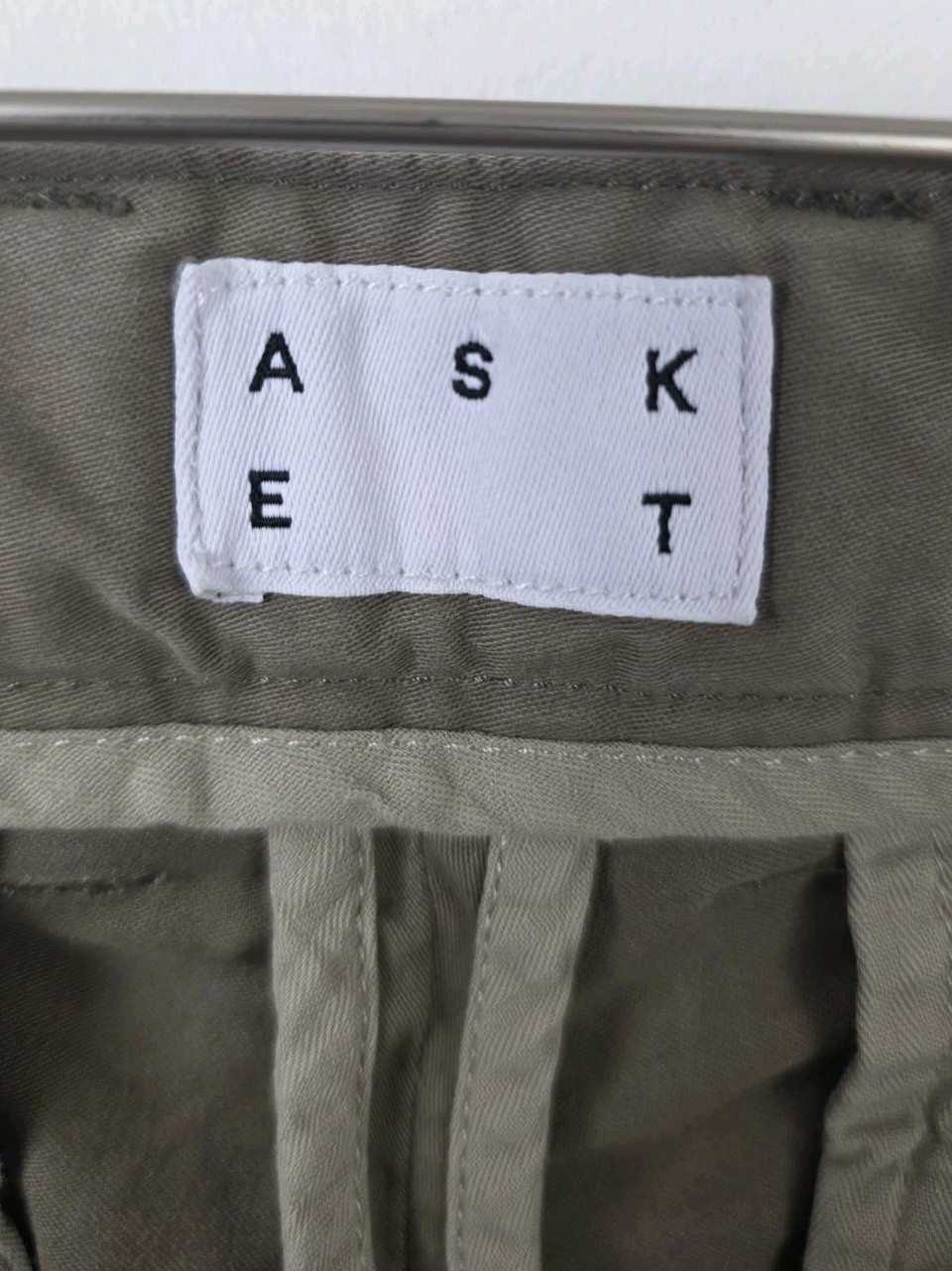 Asket The Chino W32 L32 Beige Slim Fit Stretch Cotton Trousers Portugal