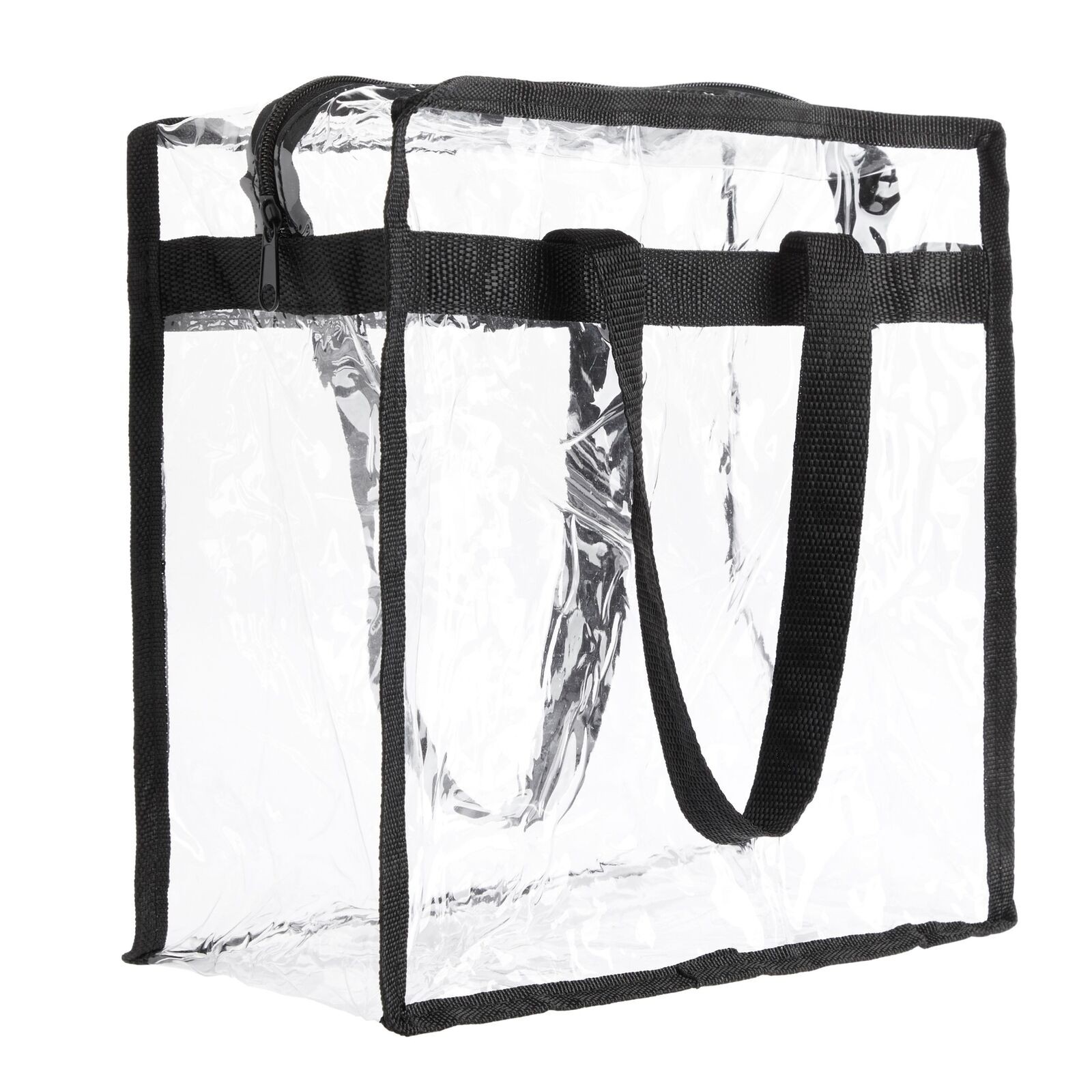 2 Pack Stadium Approved Clear Tote Bags with Handles for Beach Concert, 12x6x12