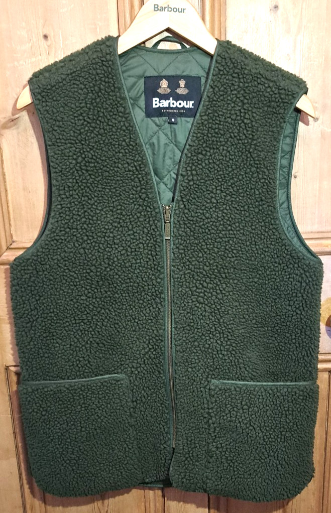 Barbour – BERBER LINER, Zip. SAGE GREEN. SMALL. BN Without Tags.