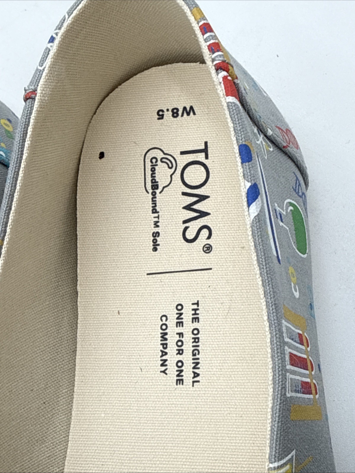 Toms Alpargata Glow In The Dark Chemistry Science Shoes Size 8.5