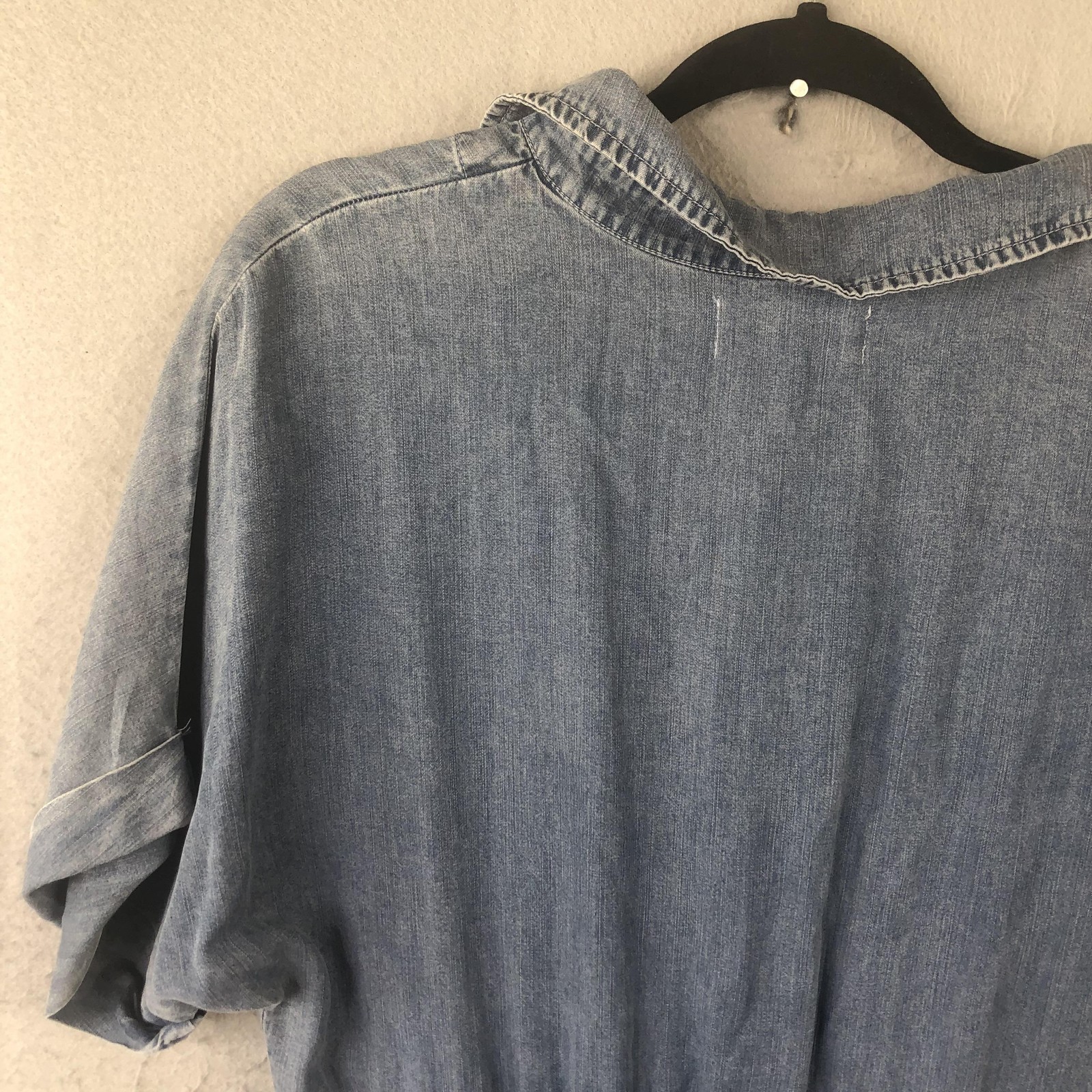 Dear John Denim Dress Womens Medium Tencel Chambray Blue Western Boho Casual