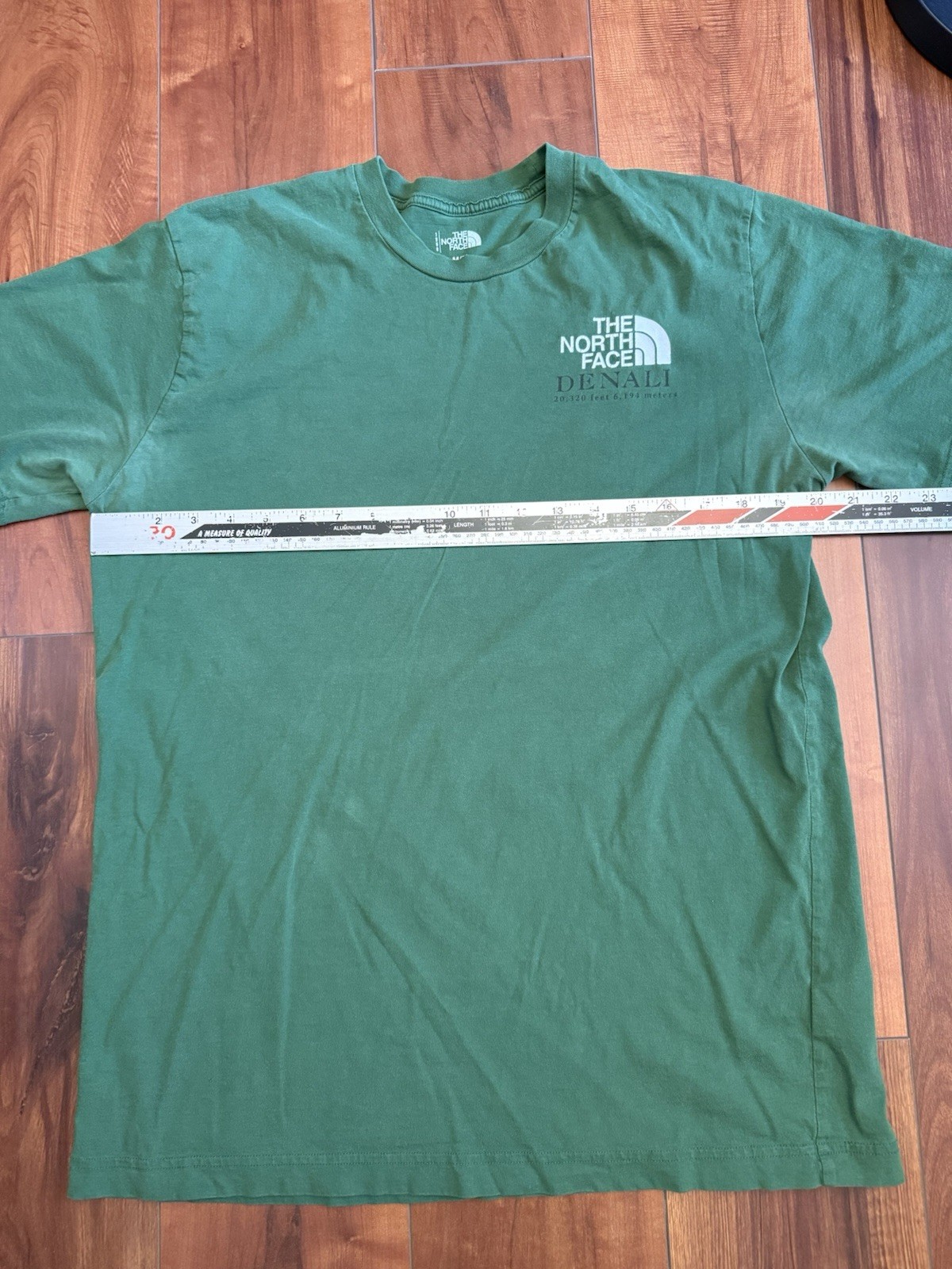 Northface Denali Mens T shirt Size M Green Rare Vintage