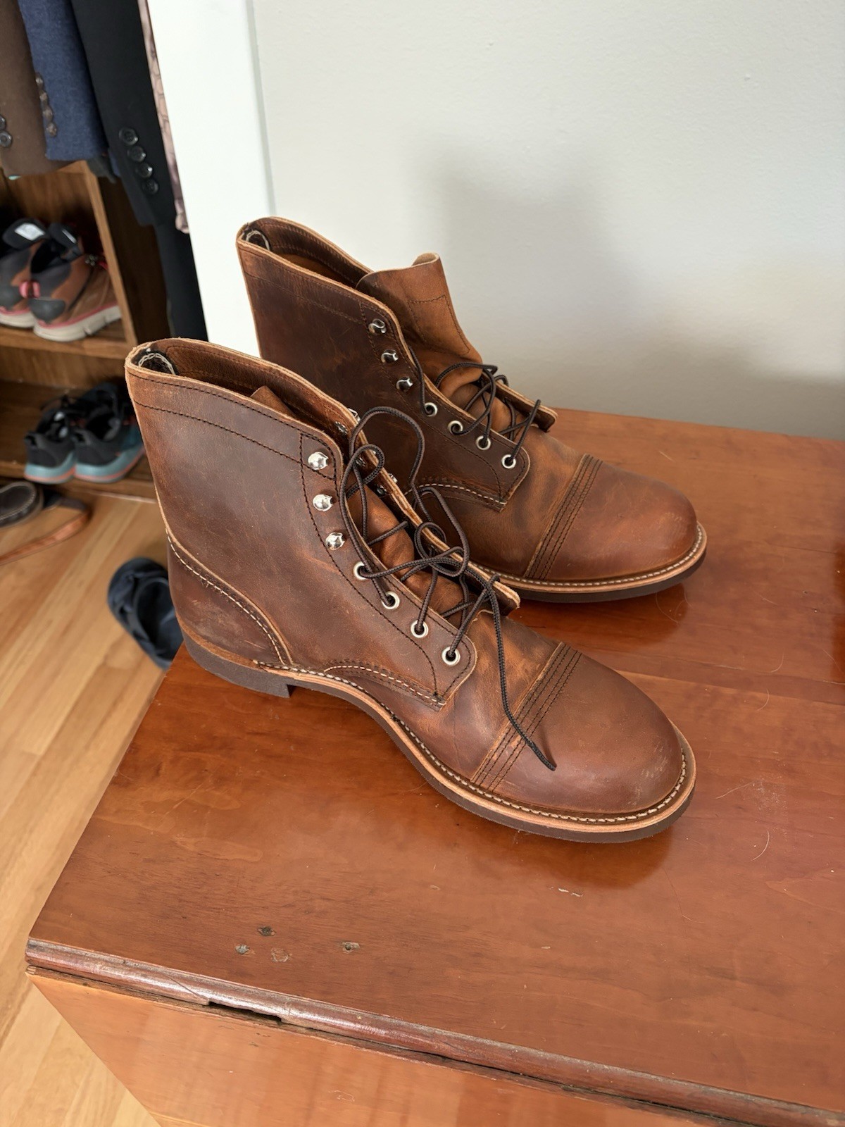 Red Wing Shoes Iron Ranger Heritage 8085 Men’s Copper Rough Tough Size 11