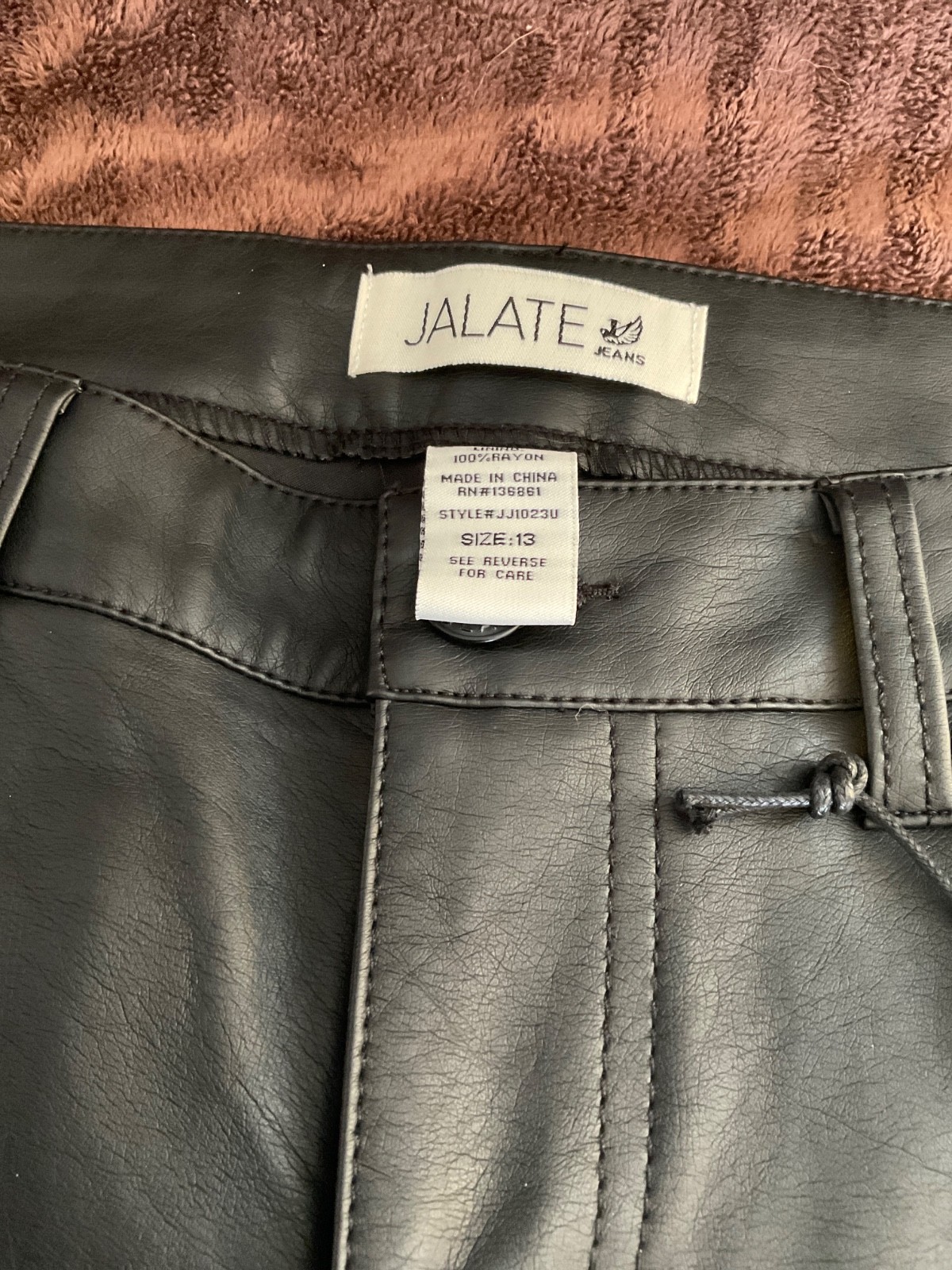Jalate 100% polyurethane pants lined 100% Rayon New size 13