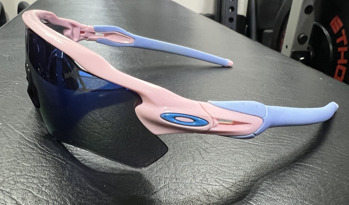 Oakley Radar Ev Path CUSTOM Pink Milkshake Blue Prizm Sunglasses *See Scratches*