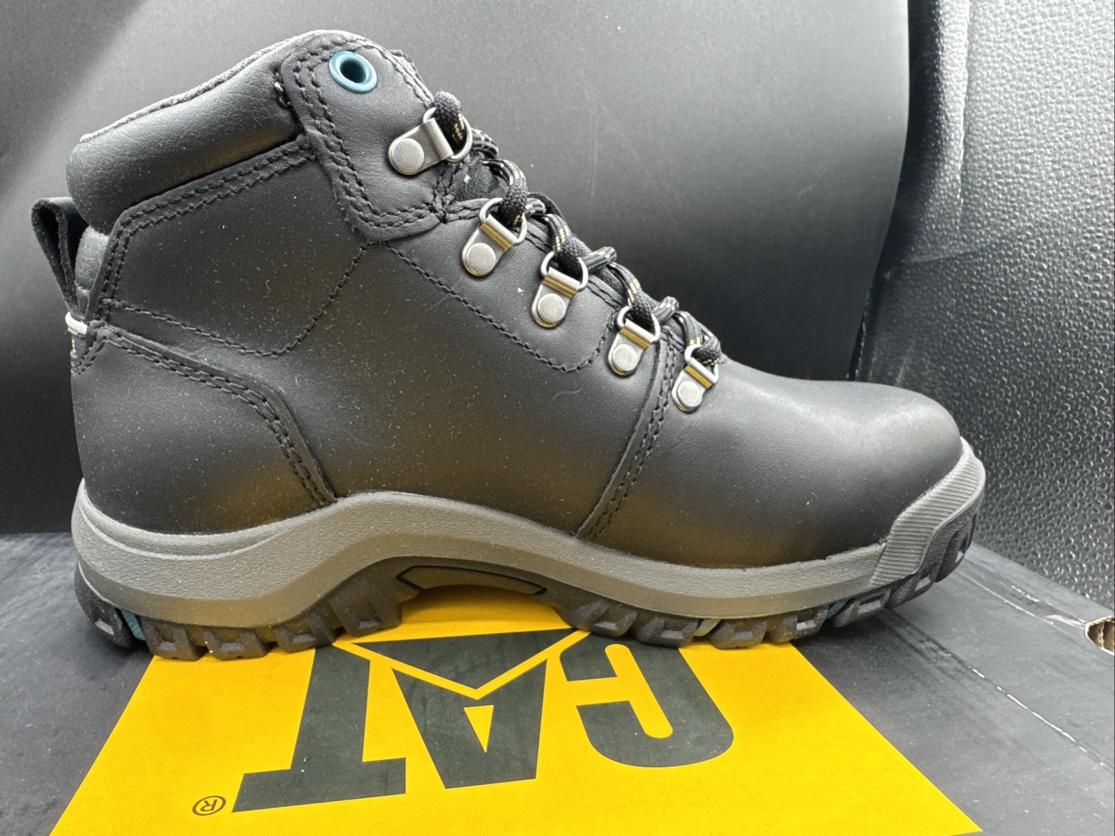 PICK SIZE – Caterpillar Womens Mae Black Steel Toe Waterproof 6″ Work Boot