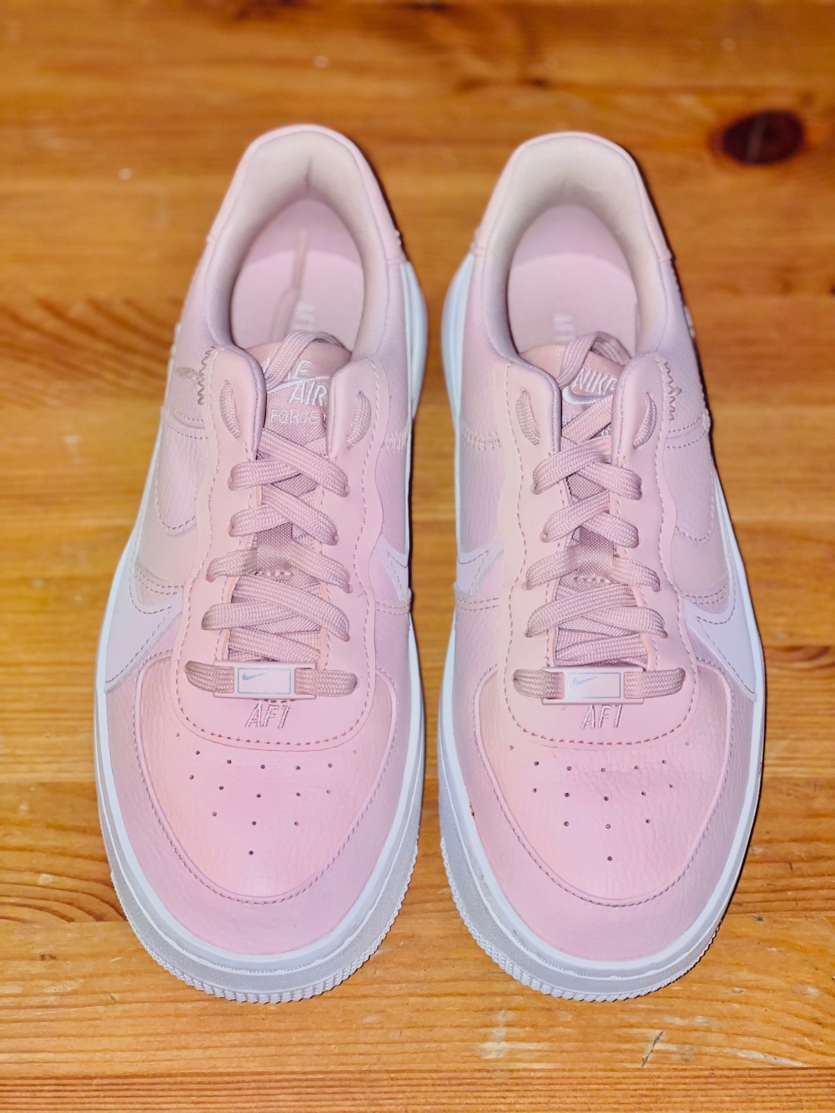 Size 7- Nike Air Force 1 PLT.AF.ORM Pink Oxford W