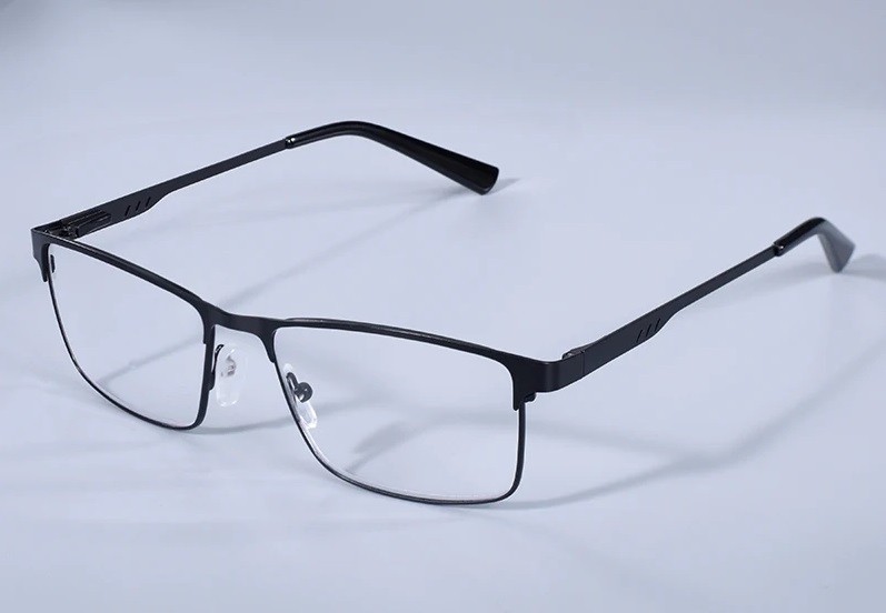 Men Women Reading Glasses Rectangle Metal Frame Spring Hinge Vision Eyewear