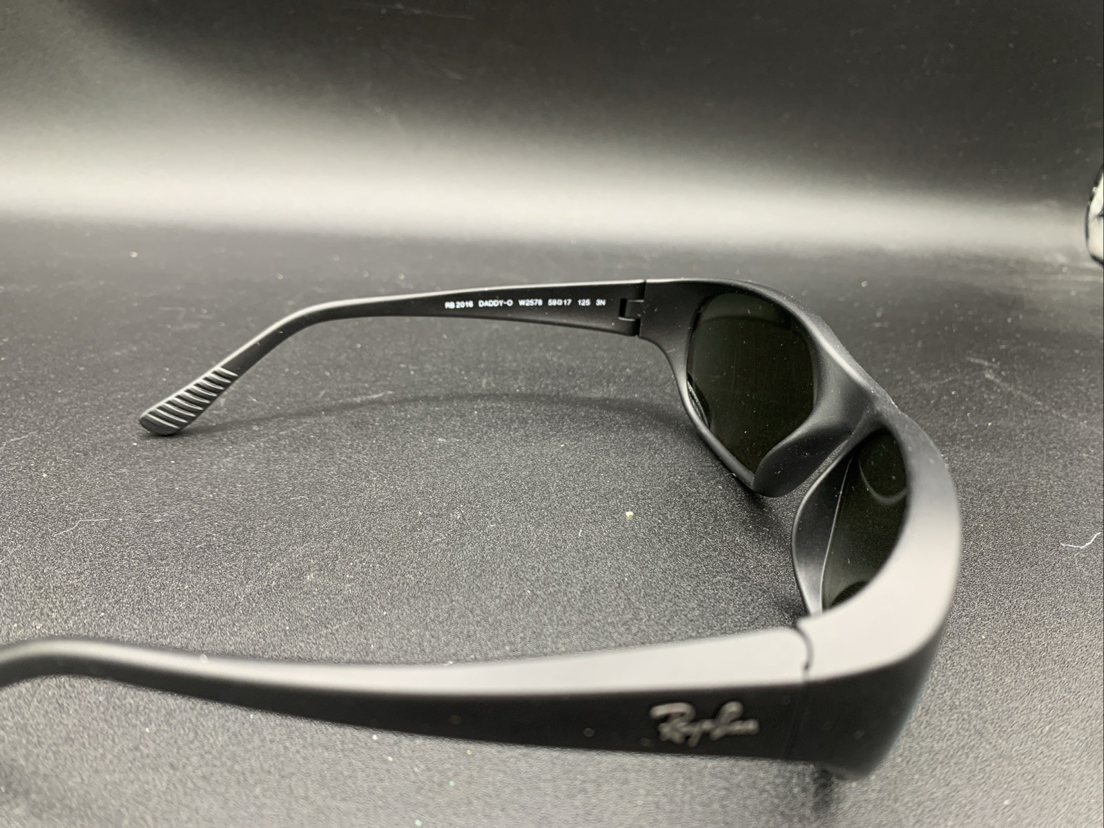 Ray-Ban 0RB2016 Daddy-O Matte Rubber Black/Green 59 / 125 Sunglasses